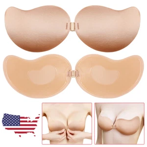 Silicone Gel Invisible Bra Self-adhesive Push Up Strapless Backless Stick On NEW - Picture 1 of 15