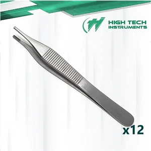 12 ADSON BROWN FORCEPS 4.75" WITH 9X9 TEETH SURGICAL INSTRUMENTS - Bild 1 von 3