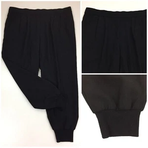 JOIE Black Pull On Elastic Waist Ribbed Hem Soft Jogger Pant Womens sz Medium - Picture 1 of 10