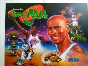 Space Jam Pinball Translite Original 1996 Michael Jordon Bugs Bunny Daffy Duck  - Picture 1 of 4