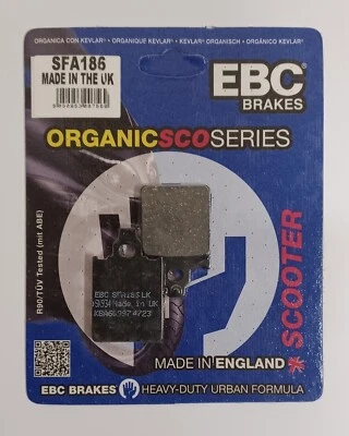 Pastilhas de freio a disco dianteiras orgânicas EBC (1 conjunto) compatíveis com VESPA PX125 (1998 a 2015) - Imagem 1 de 4