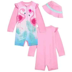 Tommy Bahama Infant Girl's Swim Set with Hat - Pink Flamingo - 1572783 - Picture 1 of 6
