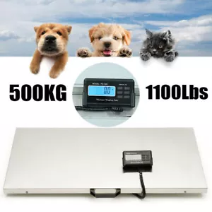 Escala veterinaria digital de ganado de 1100 libras de alta resistencia cerdo mascota perro oveja cabra escala EE. UU. - Imagen 1 de 24