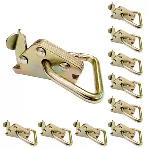10 Pack Heavy Duty E Track 2" D Ring Fitting for Enclosed Trailer Tie Down Strap - Picture 1 of 7