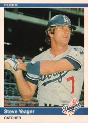 1984 Fleer Baseball #117 - Steve Yeager - Los Angeles Dodgers  84-656 - Image 1 of 2