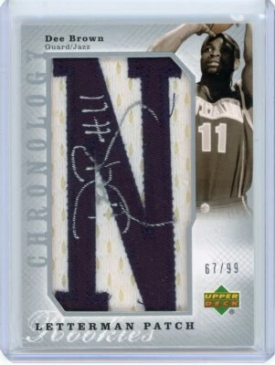 2006-07 Upper Deck Chronology Facsimile Patch Autograph #108 Dee Brown 67 of 99 - Image 1 of 2