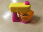 Barbie Doll Glam Kitchen Accessory Orange Pink Mixer & Bowl Small Appliance