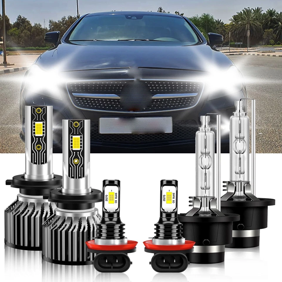 Kit de luces antiniebla altas bajas para Mercedes-Benz CLS500 2008-2009 HID faros LED Foto 1 de 4