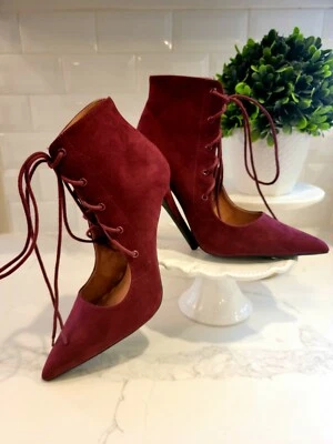 Туфли на шпильке Charlotte Russe Milia бордовое вино кружевные размер 9 - Изображение 1 из 4