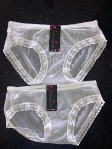 Pack Of 2 sheer White panties for womens - Picture 1 of 1