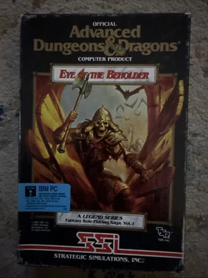 IBM Advanced Dungeons & Dragons Eye of the Beholder PC Game 5.25” 1991 - Image 1 of 2