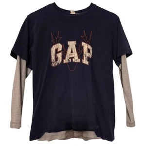Boys GAP Navy & Gray Heavy Weight Reversible T-shirt - Picture 1 of 6