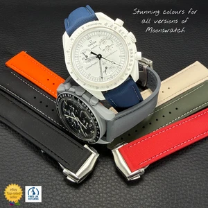 Correa de reloj de goma premium para Omega X Swatch Mission Snoopy Neptuno Marte Tierra - Imagen 1 de 13