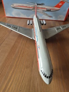 Blechspielzeug DDR, Flugzeug, ILS 62, VEB Annaberg Buchholz - Bild 1 von 13