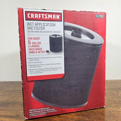 NUEVO GENUINO Filtro de vacío Sears Craftsman Wet Shop 917292 17292 Foto 1 de 4