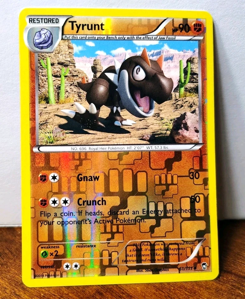 POKEMON TYRUNT 61/111 REVERSE HOLO FURIOUS FISTS LP - Image 1 of 4