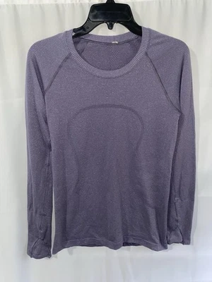 Lululemon Swiftly Speed 长袖闪耀女式珠光紫色石英 8 码 — 第 1/3 张图片