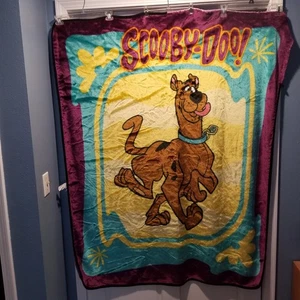 Vtg 1999 Scooby Doo Fleece Lux Throw Blanket 50 X 60 Plush Cartoon Network - Picture 1 of 7