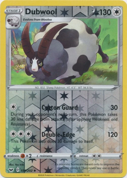 Dubwool - 154/202 - Uncommon - Reverse Holo - Near Mint - Image 1 of 1