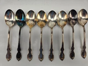 Lot of 8 - Rogers Bros Reflection IS 1847 Silverplate Spoons 5.5" - Picture 1 of 4