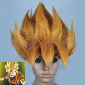 Dragonball Z Cosplay Peluca Goku Super Saiyan Oro Anime Japonés Disfraz Halloween - Imagen 1 de 3