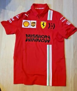 Ferrari F1 Mission Winnow 2021 Ricard Mille Sainz Leclerc Polo shirt 