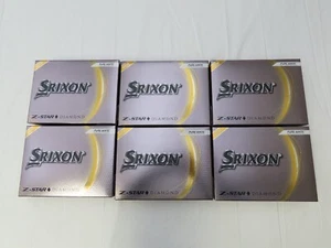 New 6 Dozen Srixon Z-Star Pure White Diamond 72 Golf Balls Diamond2 Balls - Picture 1 of 3