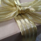 GOLDEN SILHOUETTE metallic lurex stripe wedding - Luxury Wire Edged Ribbon *LOW*