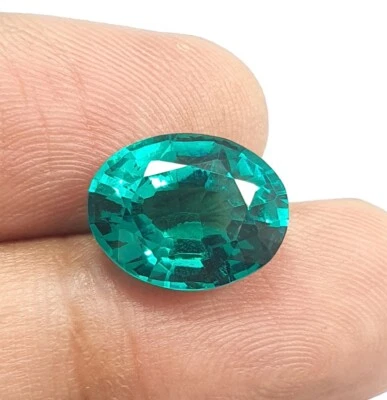 10.01 Ct Flawless AAA Bluish Green Lab Grown Paraiba Spinel Oval Cut Loose Gems - Image 1 of 4