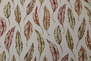 HARLEQUIN CURTAIN FABRIC DESIGN "Kinina" 1.4 METRES MANDARIN/FIG LINEN BLEND - Picture 1 of 6