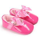 So Sweet Bowknot Patent Crib Shoes Soft Infant Baby Girl Mary Jane Newborn to 18