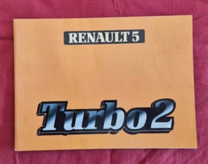 RENAULT 5  Turbo 2  / notice d'entretien en français 08-1983 - Picture 1 of 2