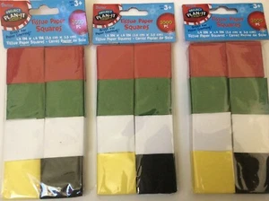 Cuadrados de papel de seda Project Plan-it rojo blanco amarillo verde piñata educación en el hogar - Imagen 1 de 6