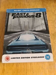 Fast and Furious 8 Blu-ray, 2017 Limited Edition Steelbook Vin Diesel Dwayne 