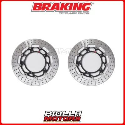 KIT DISCHI FRENO ANTERIORE BRAKING YAMAHA YZF R1 1000 2008 - [FLOTTANTE] 2xSTX78 Foto 1 de 4
