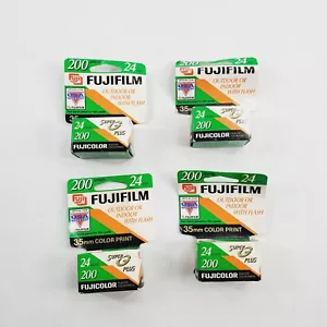 Lote de 4 películas Fujicolor Super G Plus 200 ISO 24exp nuevas caducadas 1998 - Imagen 1 de 6