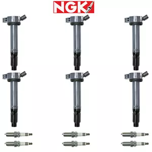 NGK Spark Plug + Ignition Coil For 05-18 Lexus Toyota Sienna Venza RAV4 3.5L V6 - Picture 1 of 1