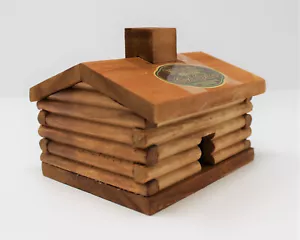 Paine's Log Cabin Incense Burner with 10 Cedar Cones Holiday Christmas Tree - Picture 1 of 5