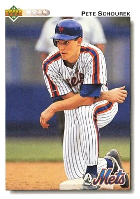PETE SCHOUREK 1992 Upper Deck #673 New York Mets Baseball Card - Image 1 of 2