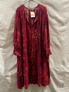 Women's Plus Size Long Sleeve Embroidered A-Line Dress - Knox Rose Ruby Red, 3X - Picture 1 of 4