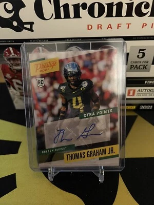 2021 Panini Chronicles Draft Thomas Graham Jr Prestige Orange Rookie Auto - Image 1 of 2