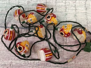 Vtg Rare Washington Redskins String Lights 10 Mini Football Helmets! Working! - Picture 1 of 16