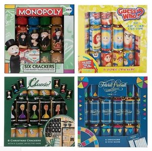 6 Spiele Thema Weihnachten Cracker Monopoly/Cluedo/Rate mal, wer/Schlachtschiffe/Zwerg - Bild 1 von 34