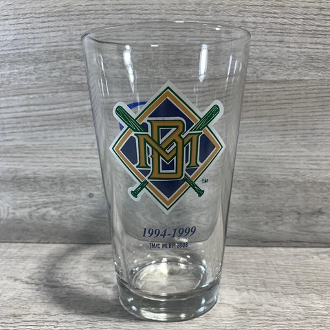 Milwaukee Brewers MB 1994-1999 MLBP 2008 Miller Lite Pint Beer Glass Cover
