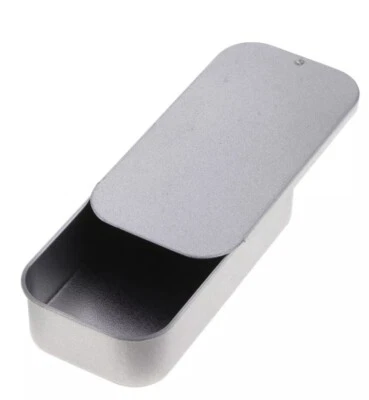 Caja de regalo contenedor de almacenamiento rectangular vacío de metal 24 piezas -N Foto 1 de 4