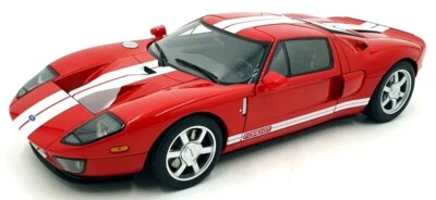 Autoart 1/18 Scale Diecast 73021 - Ford GT - Red/White Stripes - Image 1 of 4