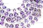 10 Pieces, 100% Natural Amethyst Gems Faceted Fancy Nuggets Beads, Size-12-14mm