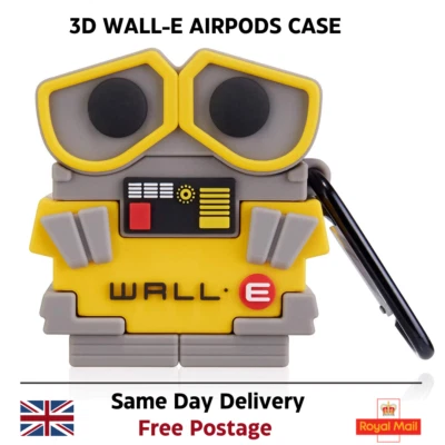 AIRPODS 1/2/3/PRO CASE 3D Wall-E CUTE CARTOON SILICONE FUN EARPHONE COVER UK - Image 1 of 4