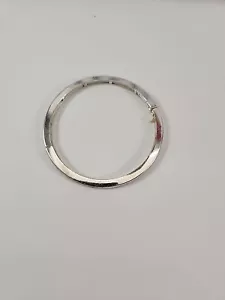 Pulsera elástica redonda retro clásica de metal tonificado plateado - Imagen 1 de 2