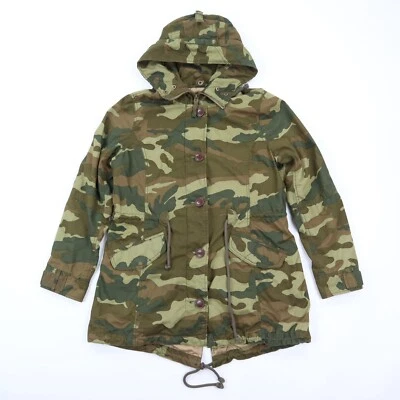 Military Camo Parka Jacket Women's Medium Who.A.U California Dream Full Zip Hood - Image 1 of 4